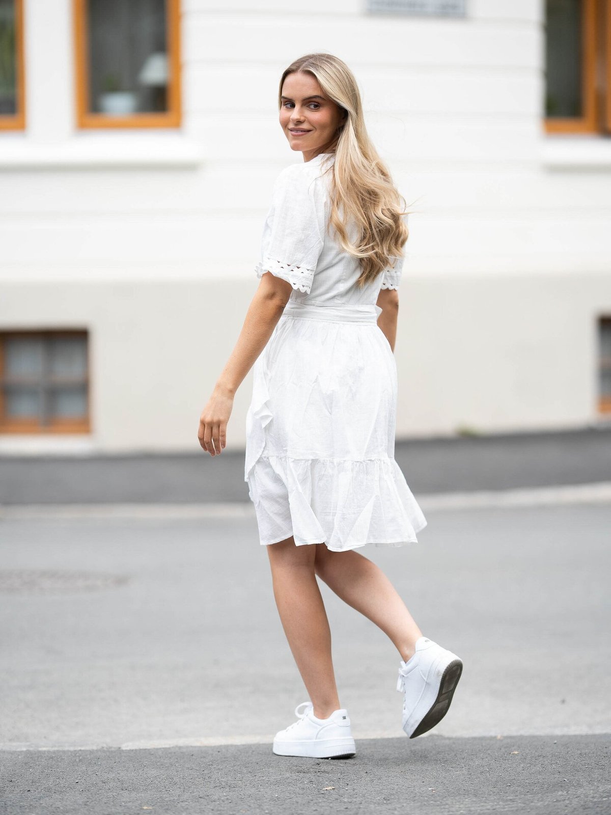 Y.A.S Navina 2/4 Wrap Dress White