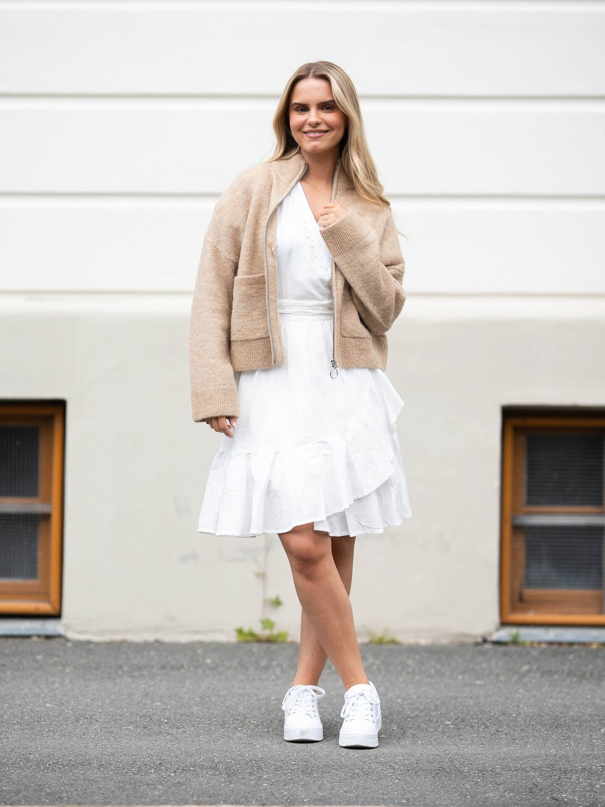 Y.A.S Navina 2/4 Wrap Dress White