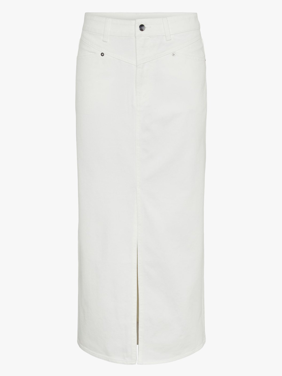 Y.A.S Etty Hmw Ankle Denim Skirt Star White