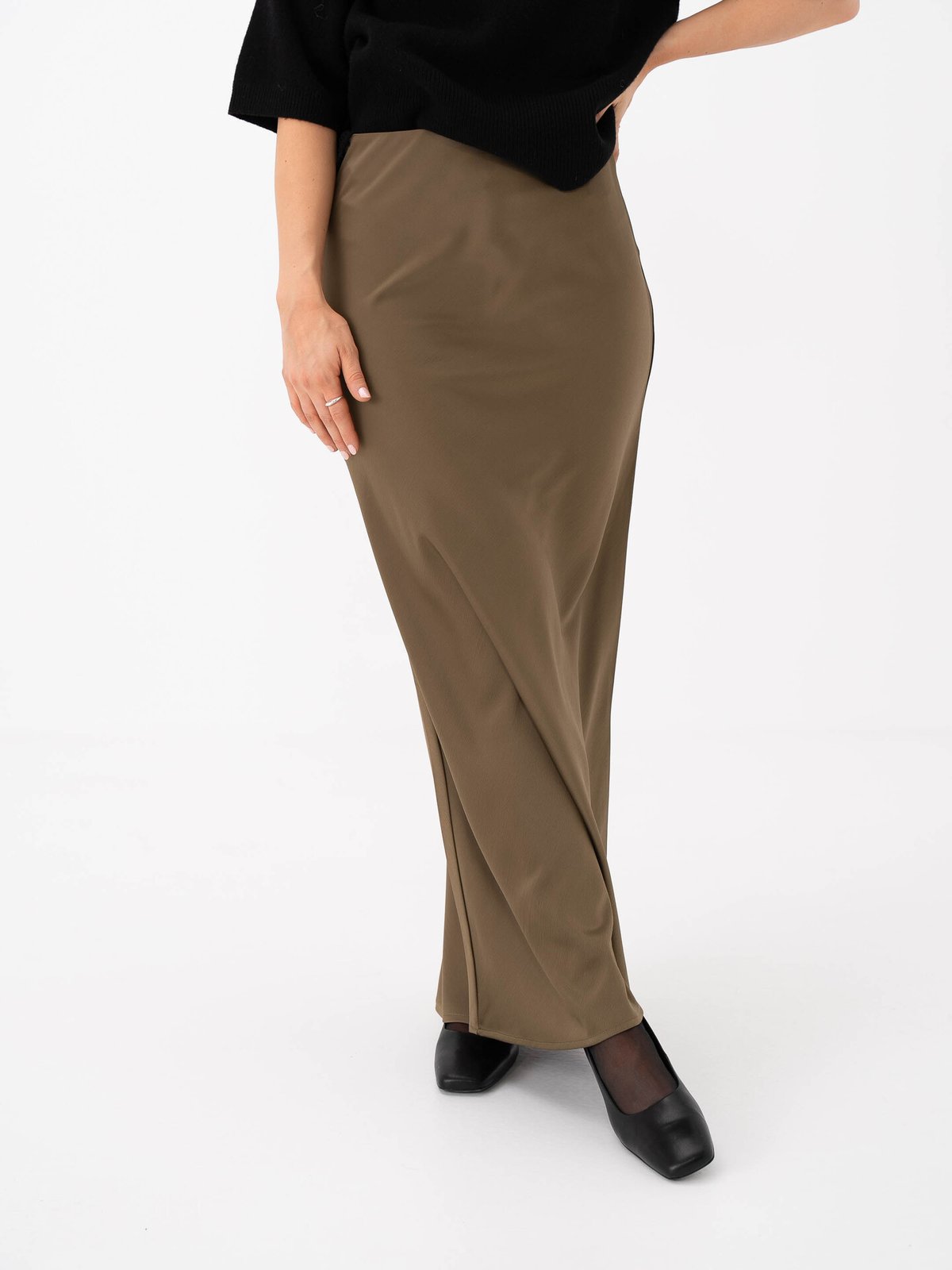 Y.A.S Pella High Waisted Maxi Skirt Capers