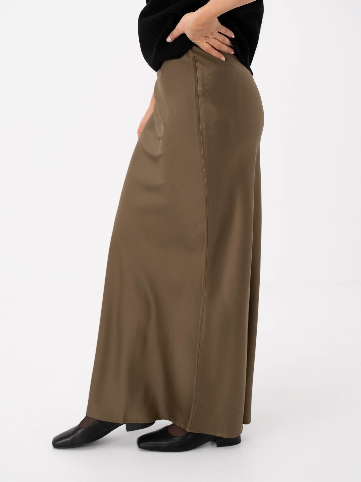 Y.A.S Pella High Waisted Maxi Skirt Capers