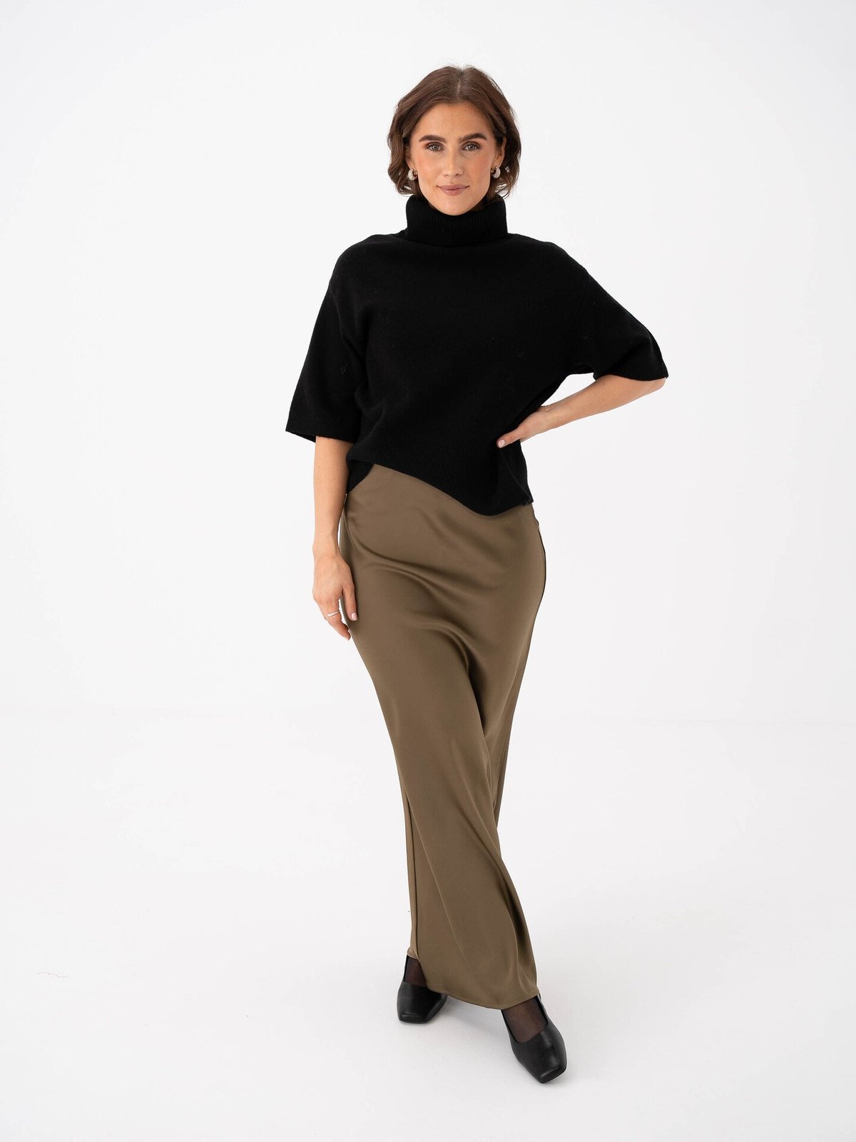 Y.A.S Pella High Waisted Maxi Skirt Capers