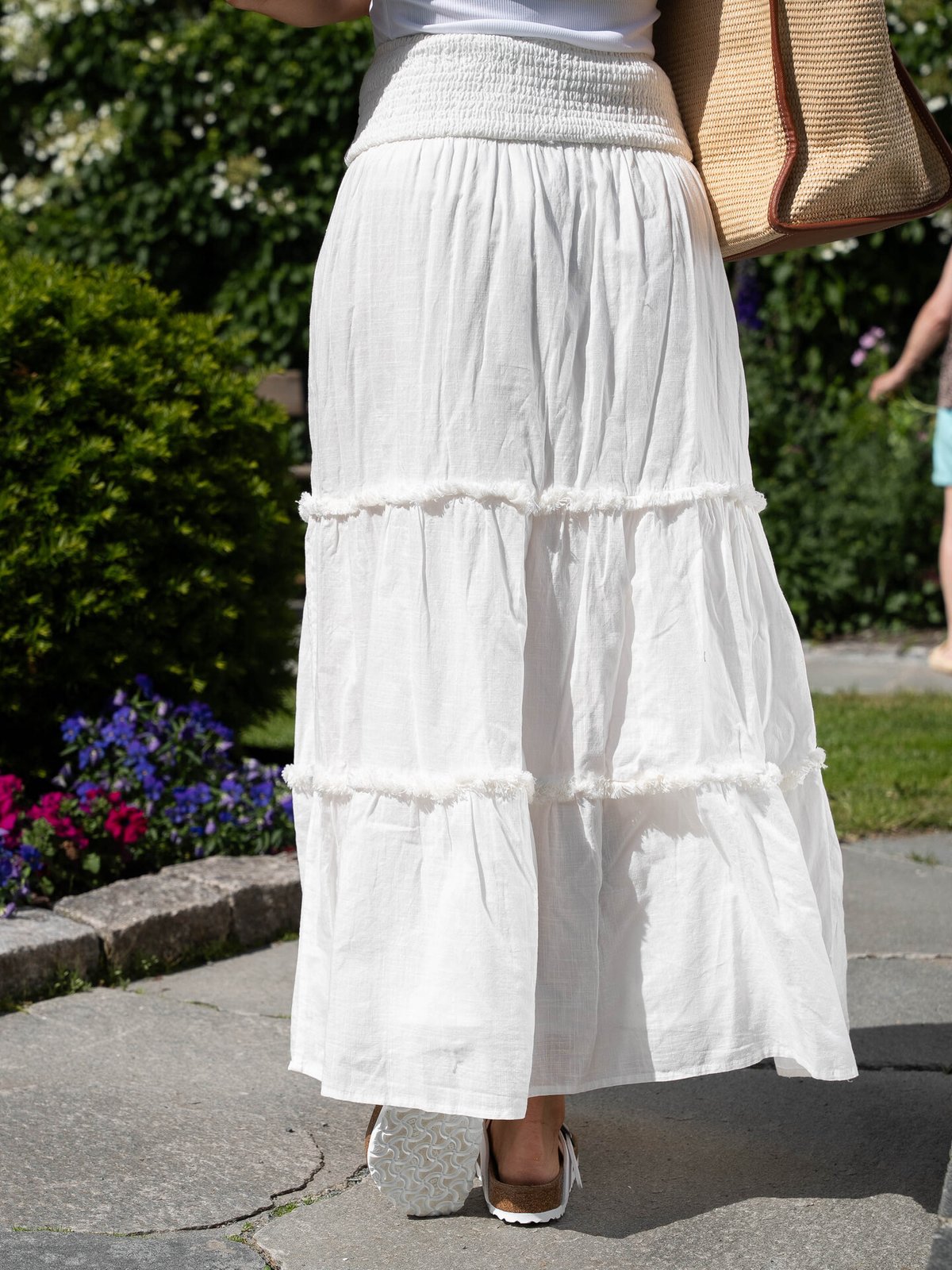 Y.A.S Sila High Waist Maxi Skirt Star White