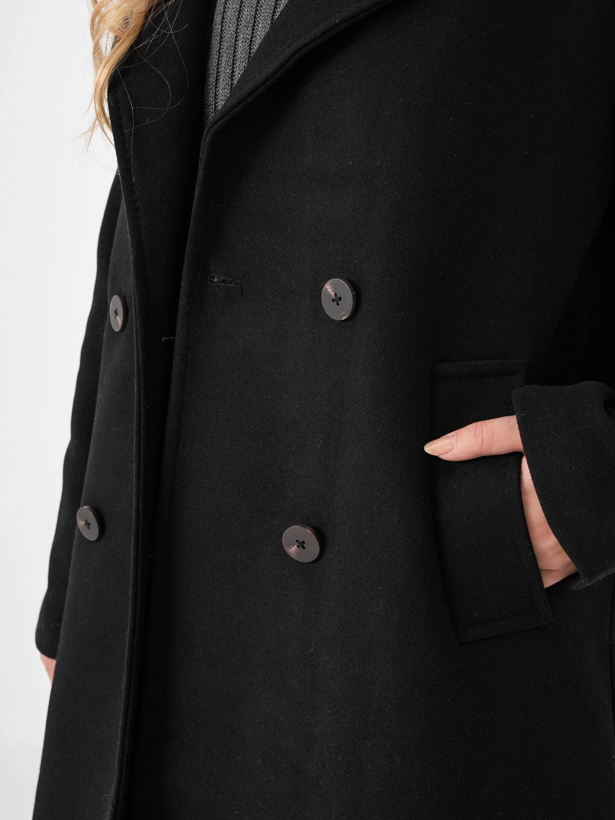 Y.A.S Margot Long Sleeve Long Coat Black