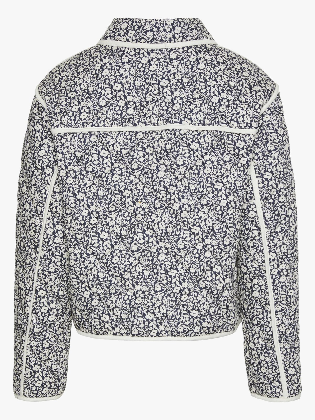 Y.A.S Rinna Long Sleeve Padded Jacket Navy Blazer / Rinna Print