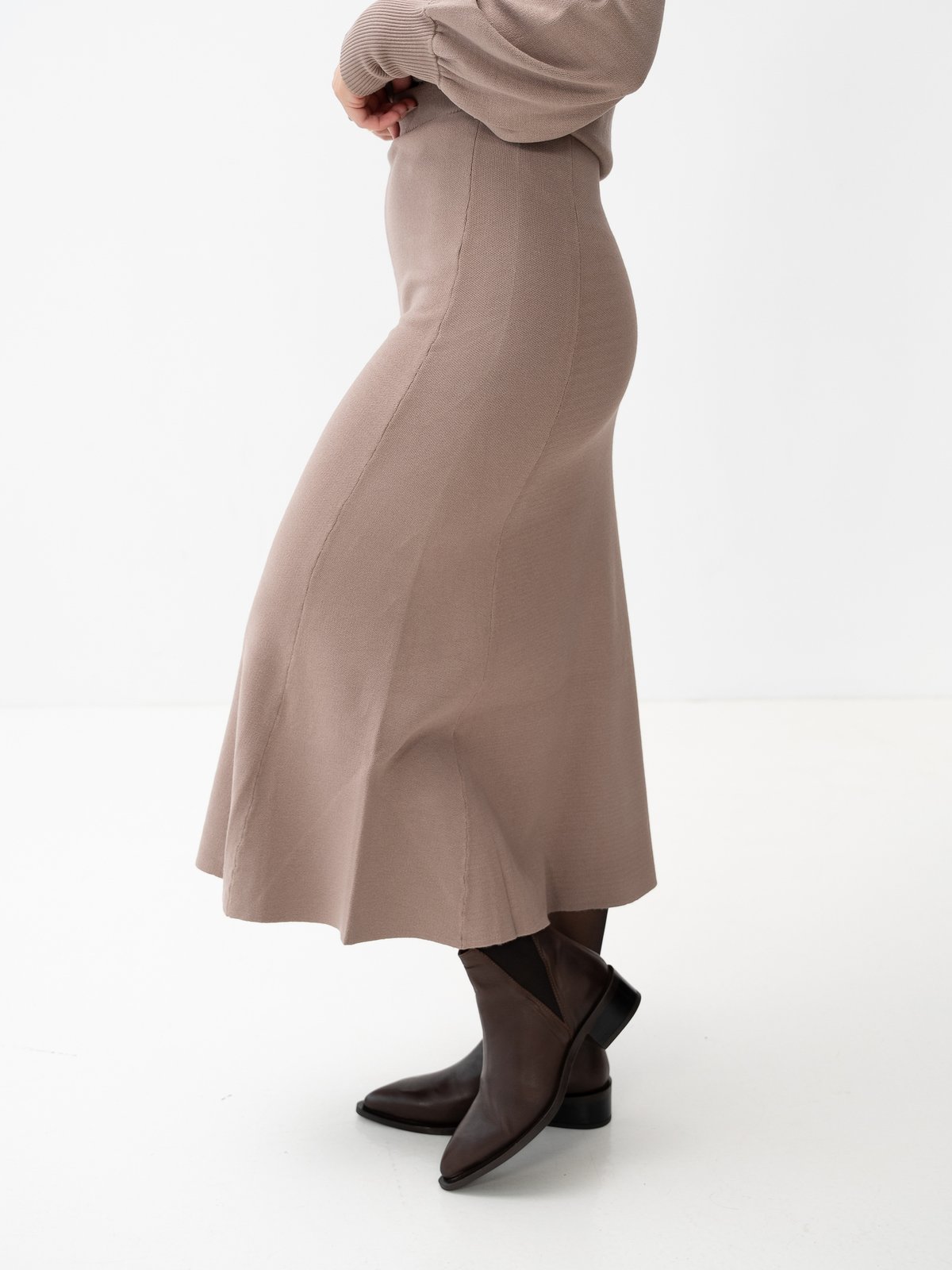 Y.A.S Fonny High Waist Ankle Skirt Fungi