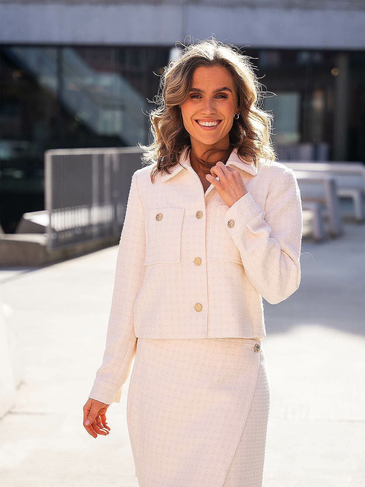 Y.A.S Snow High Waist Skirt Birch