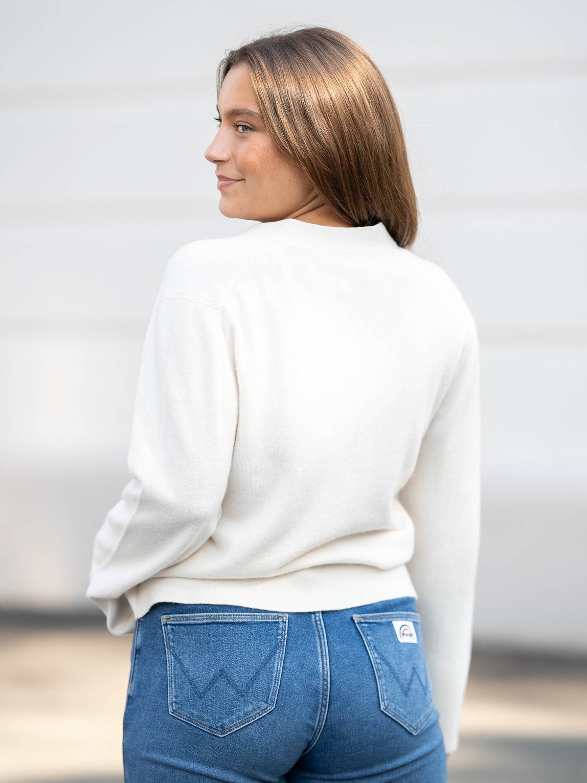 Y.A.S Emilie Long Sleeve Cardigan Knit Birch