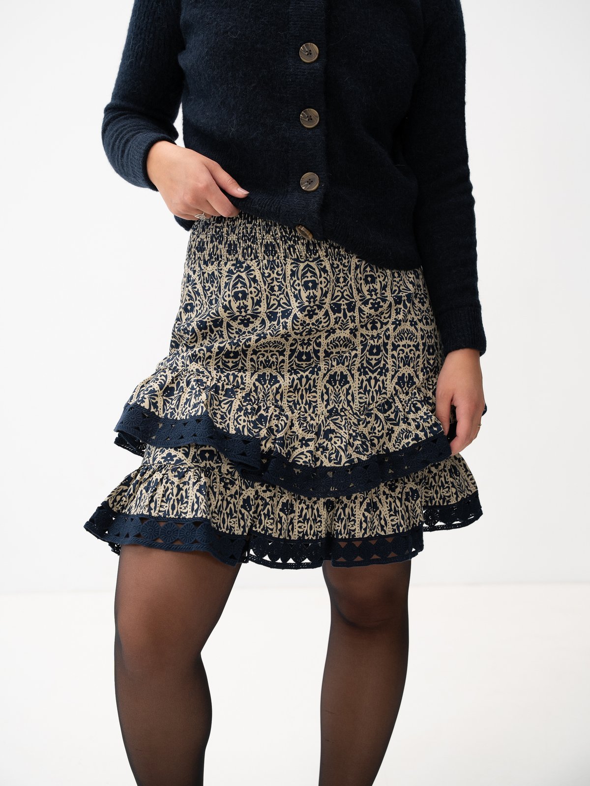 Y.A.S Wally High Waisted Skirt Safari Wally print