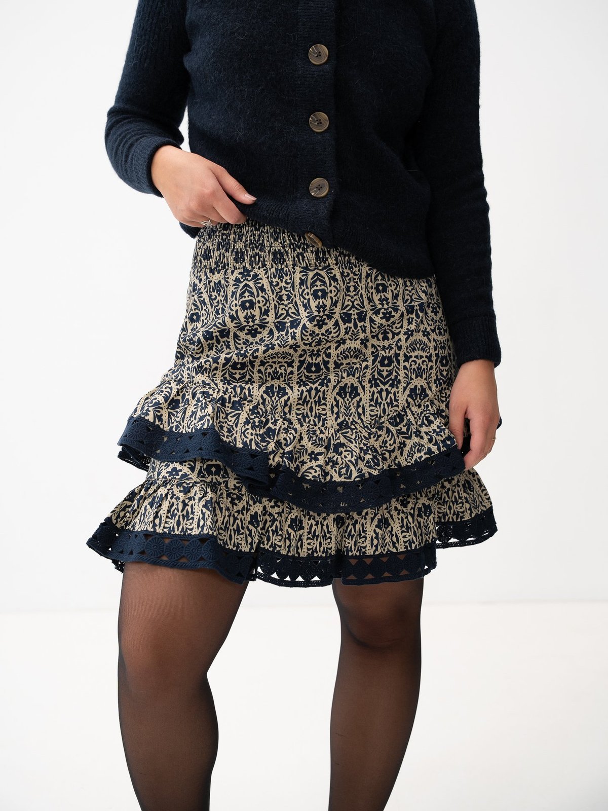 Y.A.S Wally High Waisted Skirt Safari Wally print