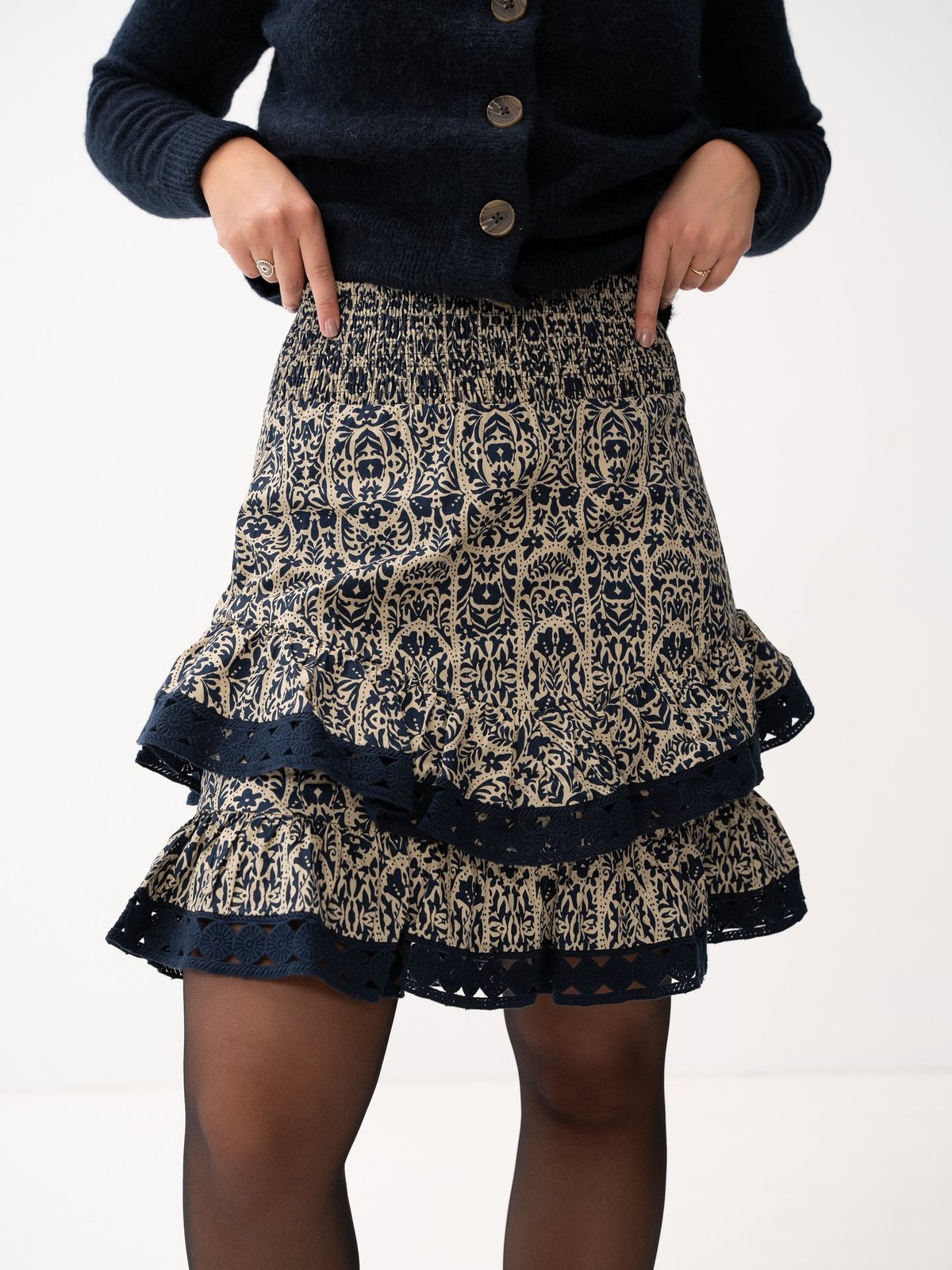 Y.A.S Wally High Waisted Skirt Safari Wally print