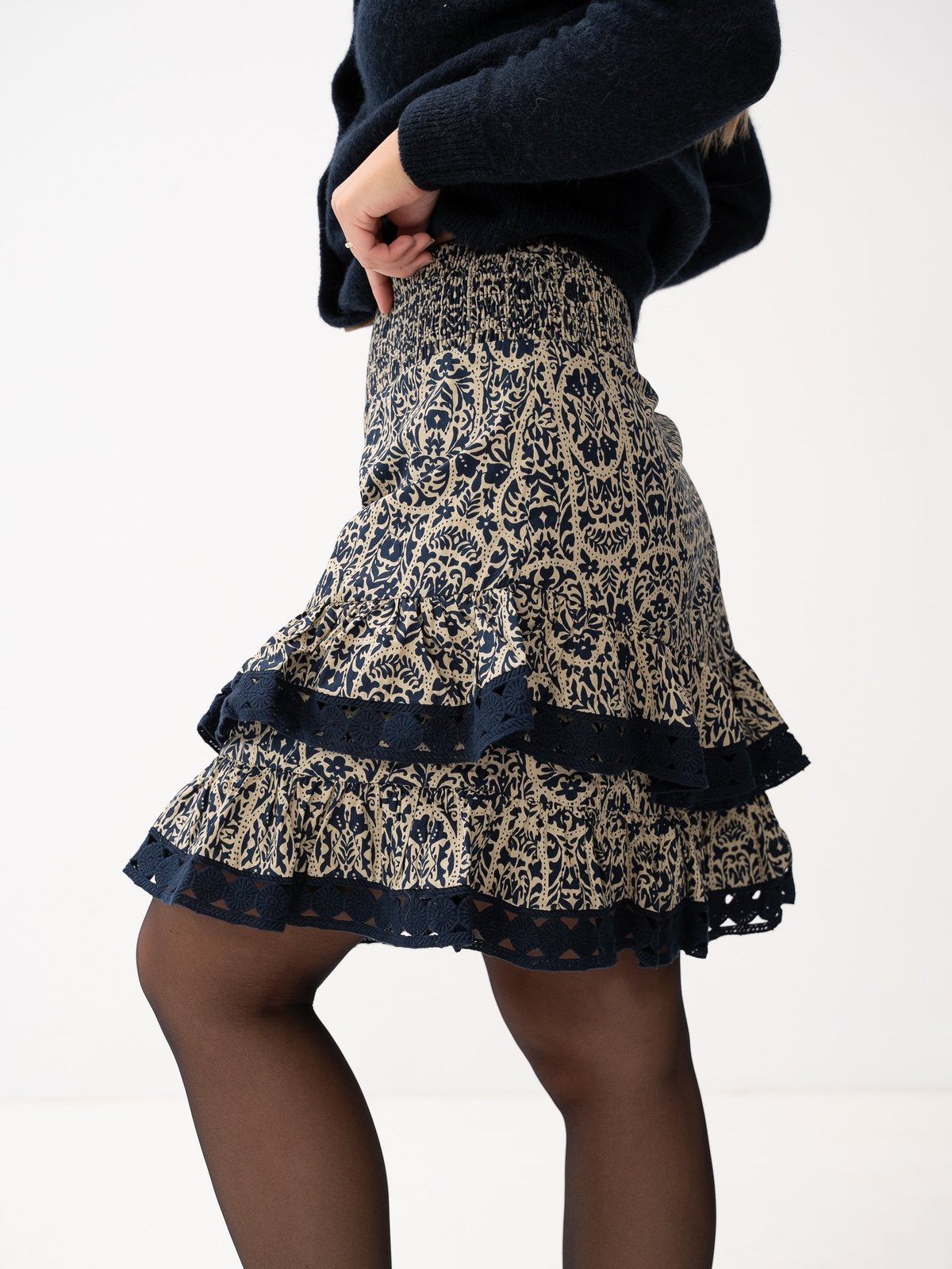 Y.A.S Wally High Waisted Skirt Safari Wally print