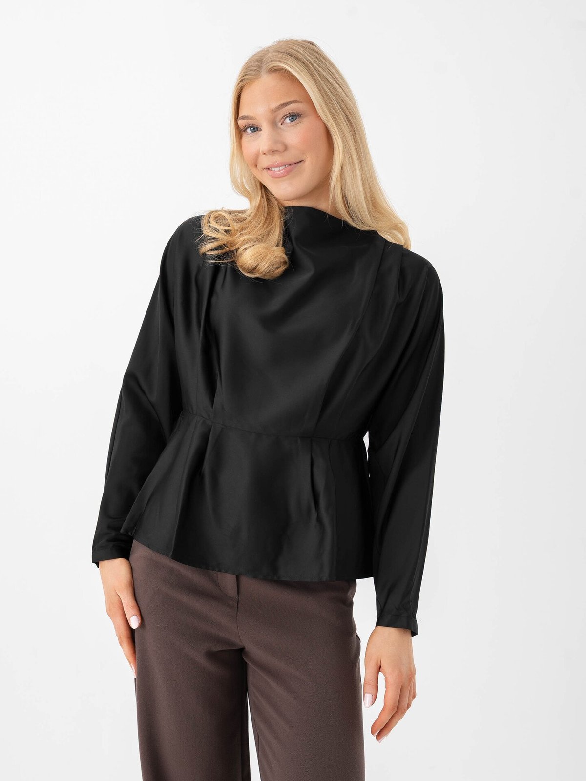 Y.A.S Yera Long Sleeve Top Black