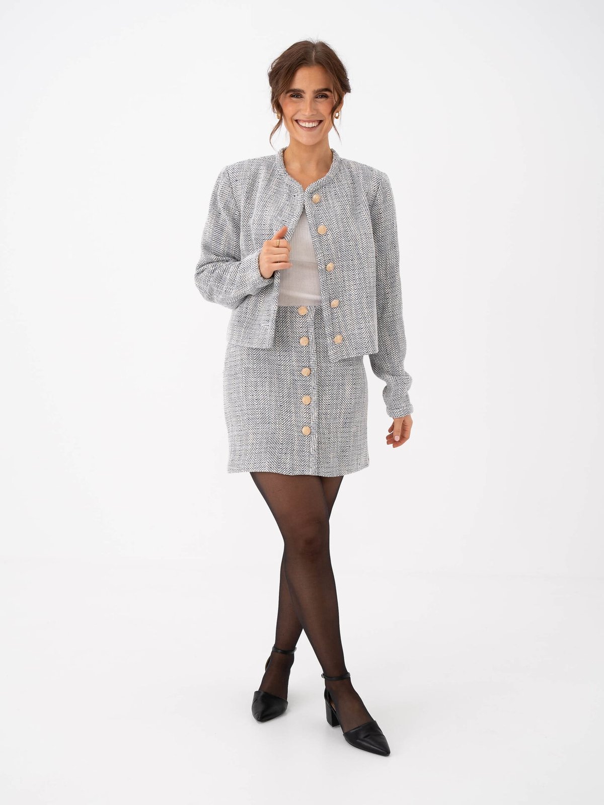 Y.A.S Norali Short Skirt Navy Blazer