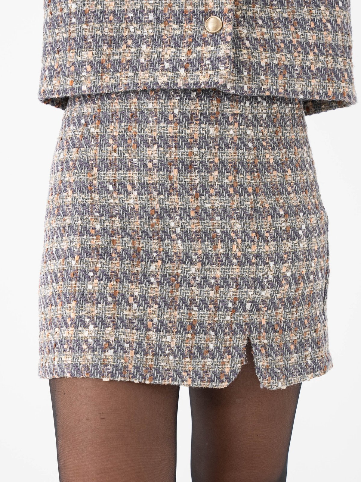 Y.A.S Siraz High Waist Short Skirt Silver Bullet