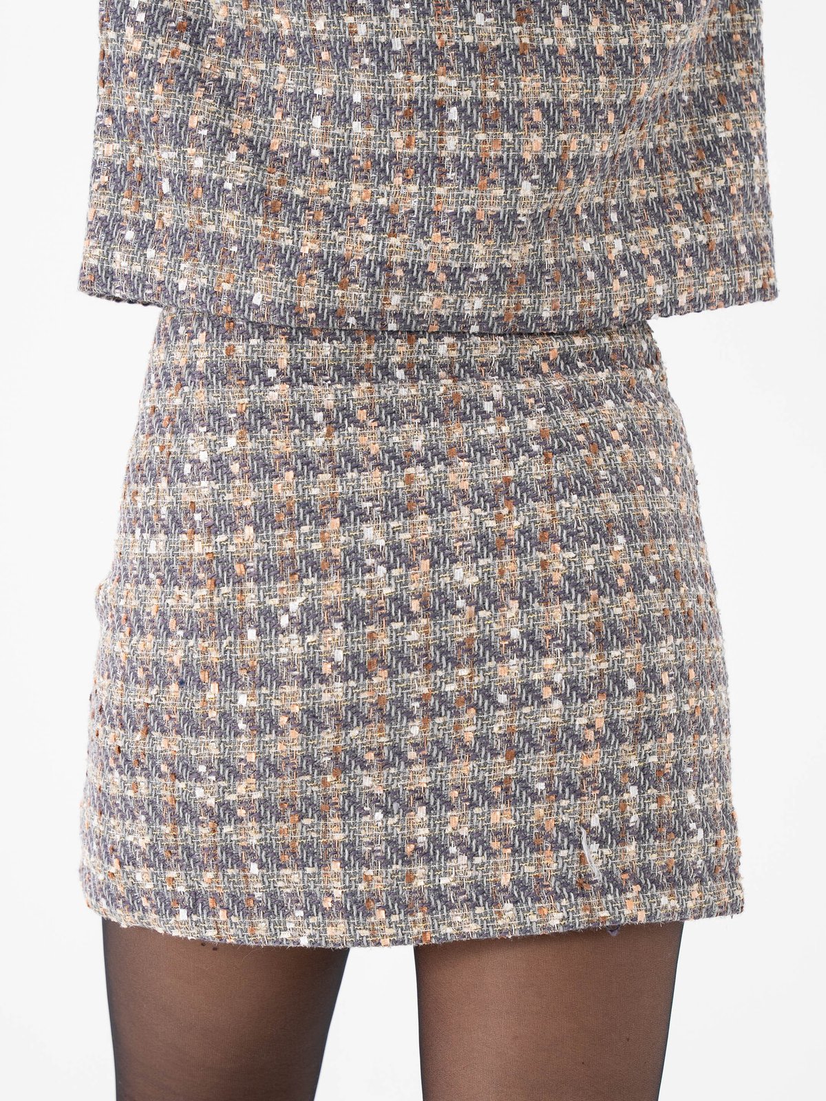 Y.A.S Siraz High Waist Short Skirt Silver Bullet