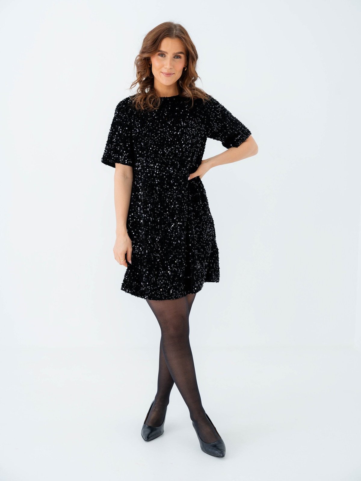 Y.A.S Fudsy 2/4 Short Dress Black