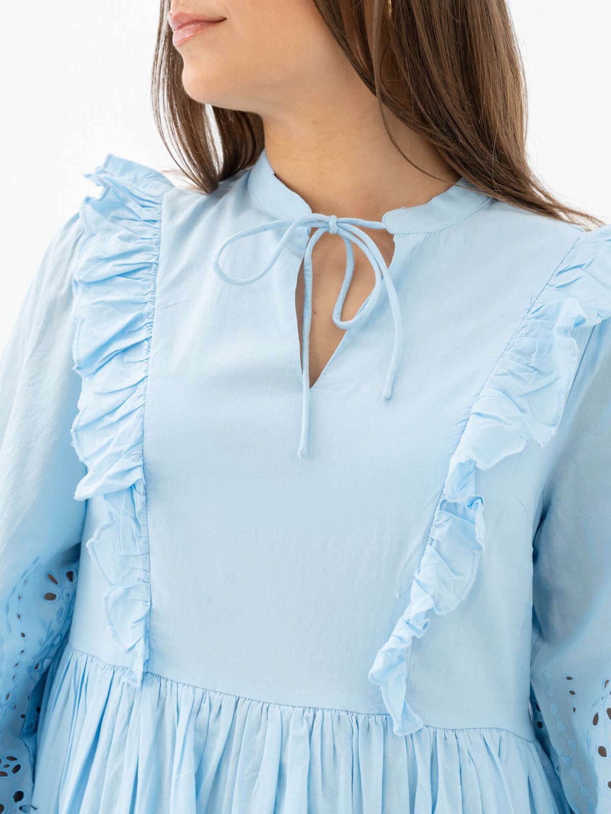 Y.A.S Luma Long Sleeve Dress Clear Sky