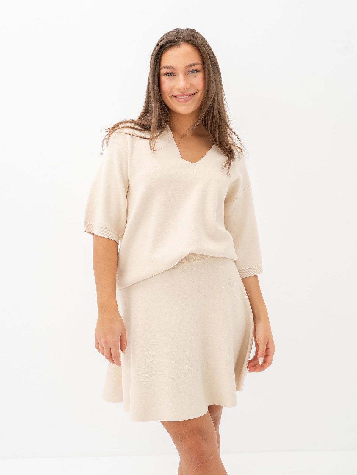 Y.A.S Fonny 2/4 Knit Pullover Birch