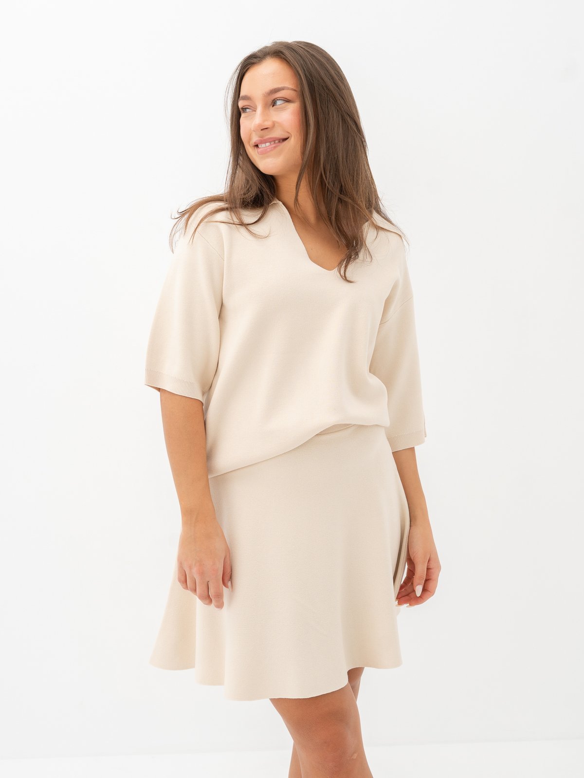 Y.A.S Fonny 2/4 Knit Pullover Birch