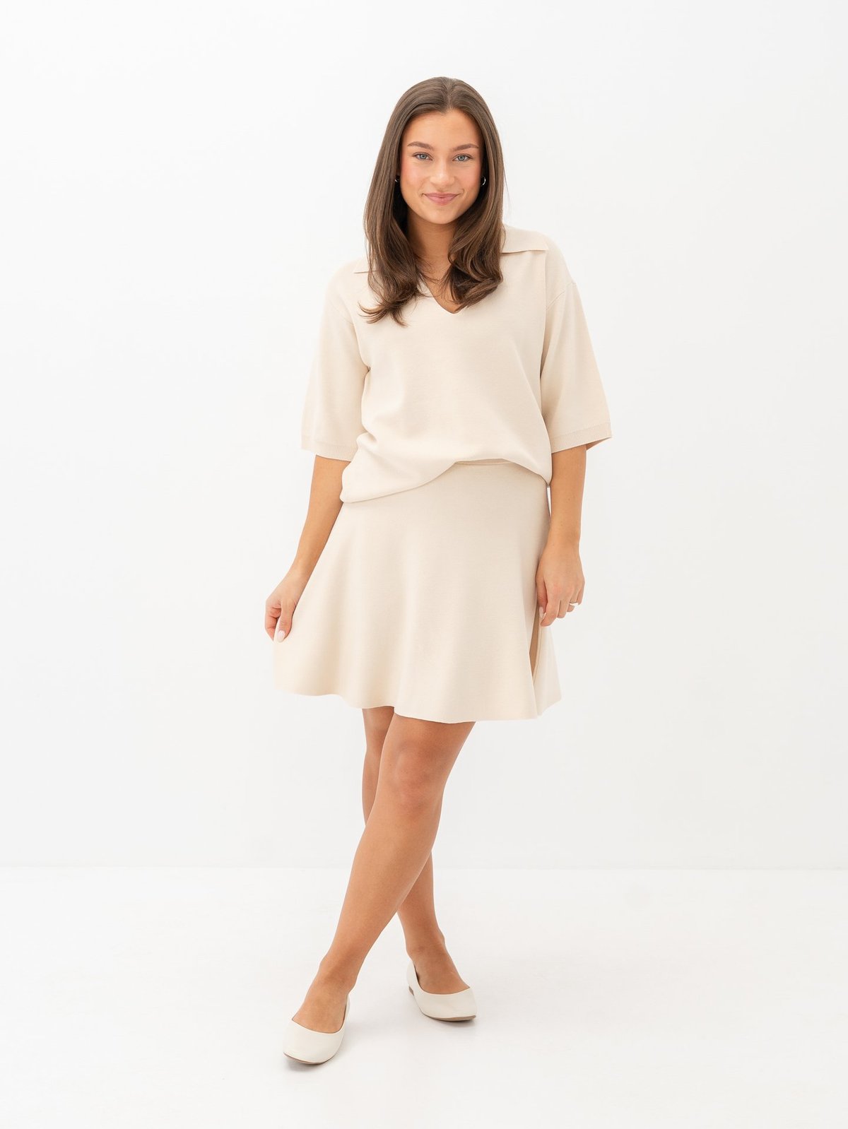 Y.A.S Fonny 2/4 Knit Pullover Birch