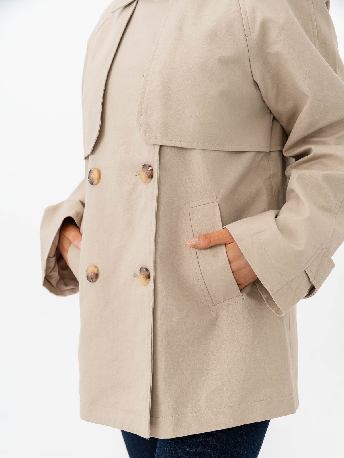 Y.A.S Venice Long Sleeve Trenchcoat Doeskin