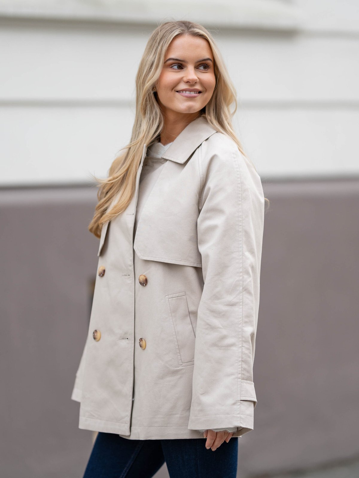 Y.A.S Venice Long Sleeve Trenchcoat Doeskin