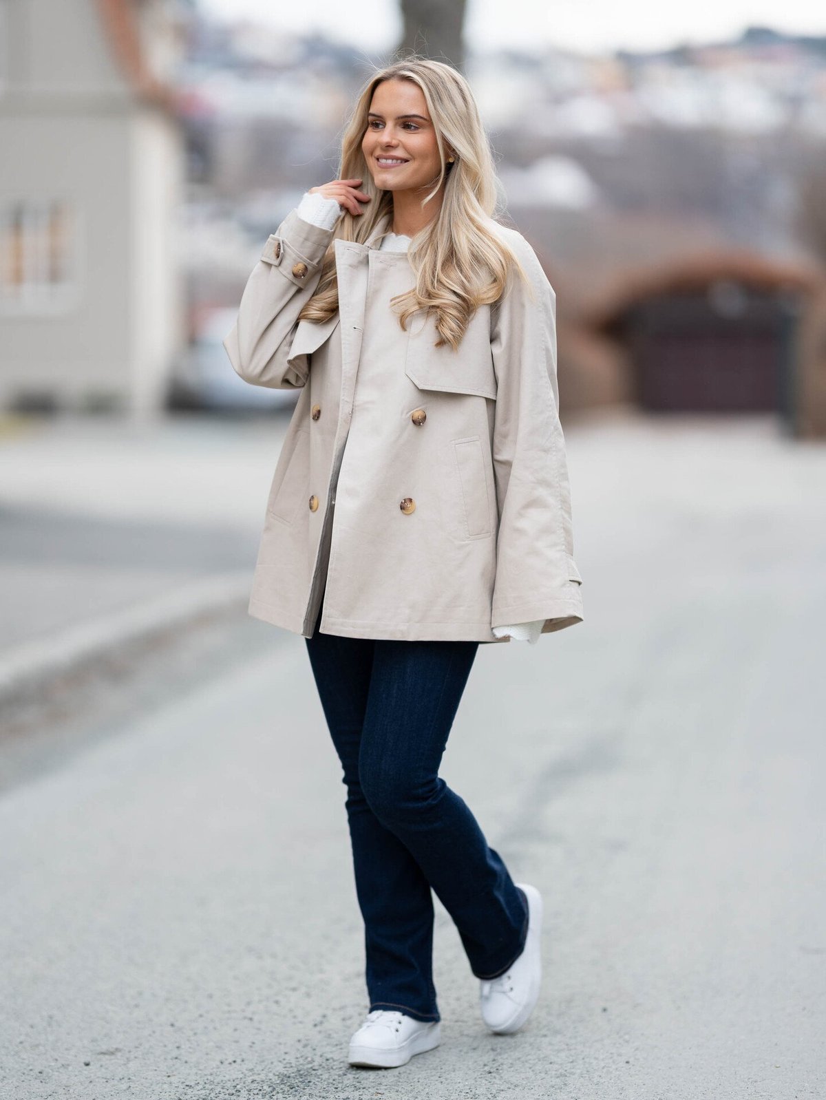 Y.A.S Venice Long Sleeve Trenchcoat Doeskin