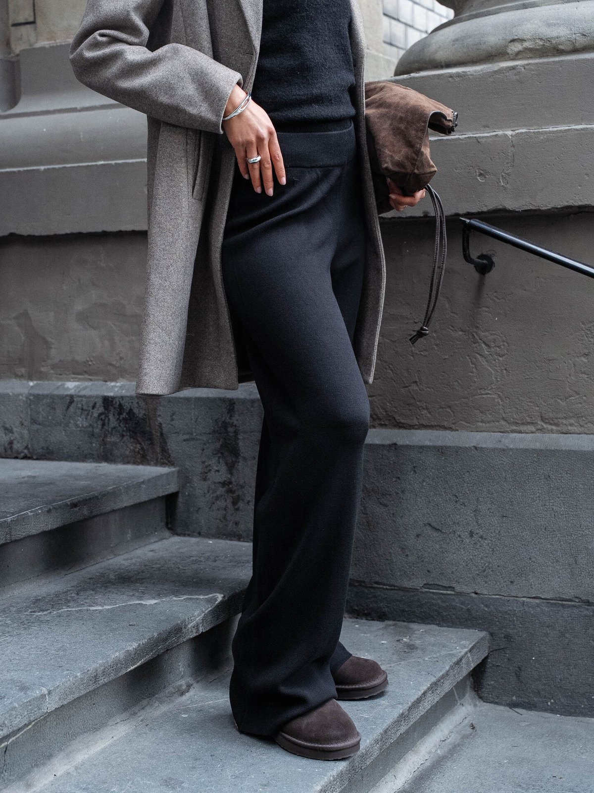 Y.A.S Fonny High Waist Knit Pant Black