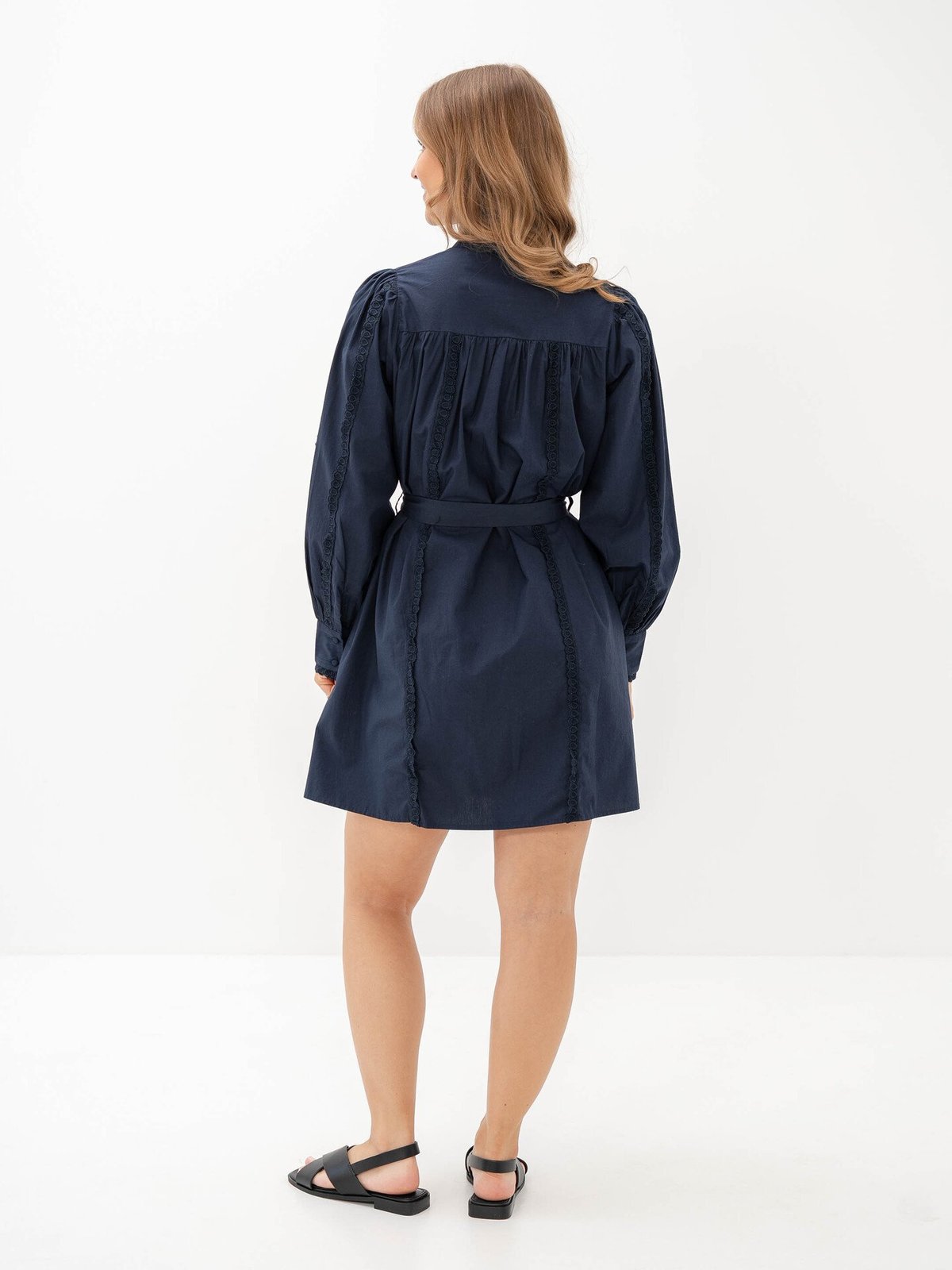 Y.A.S Pagira Long Sleeve High Neck Navy Blazer