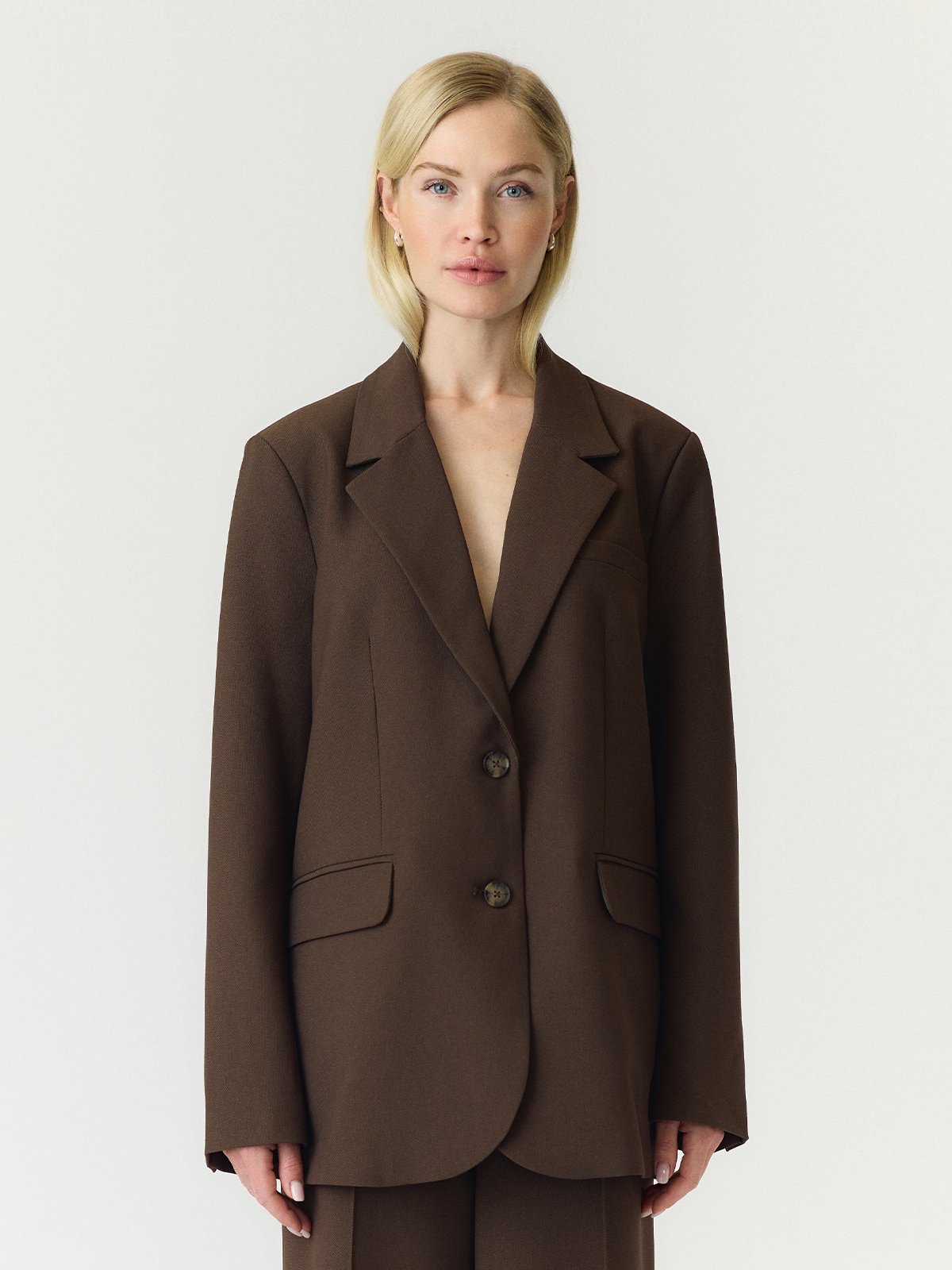 Y.A.S Reemaj Long Sleeve Blazer Chocolate Brown