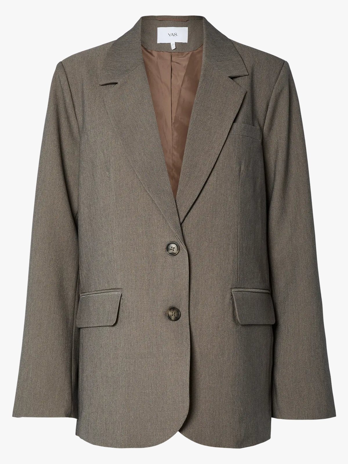 Y.A.S Reemaj Long Sleeve Blazer Grey Melange