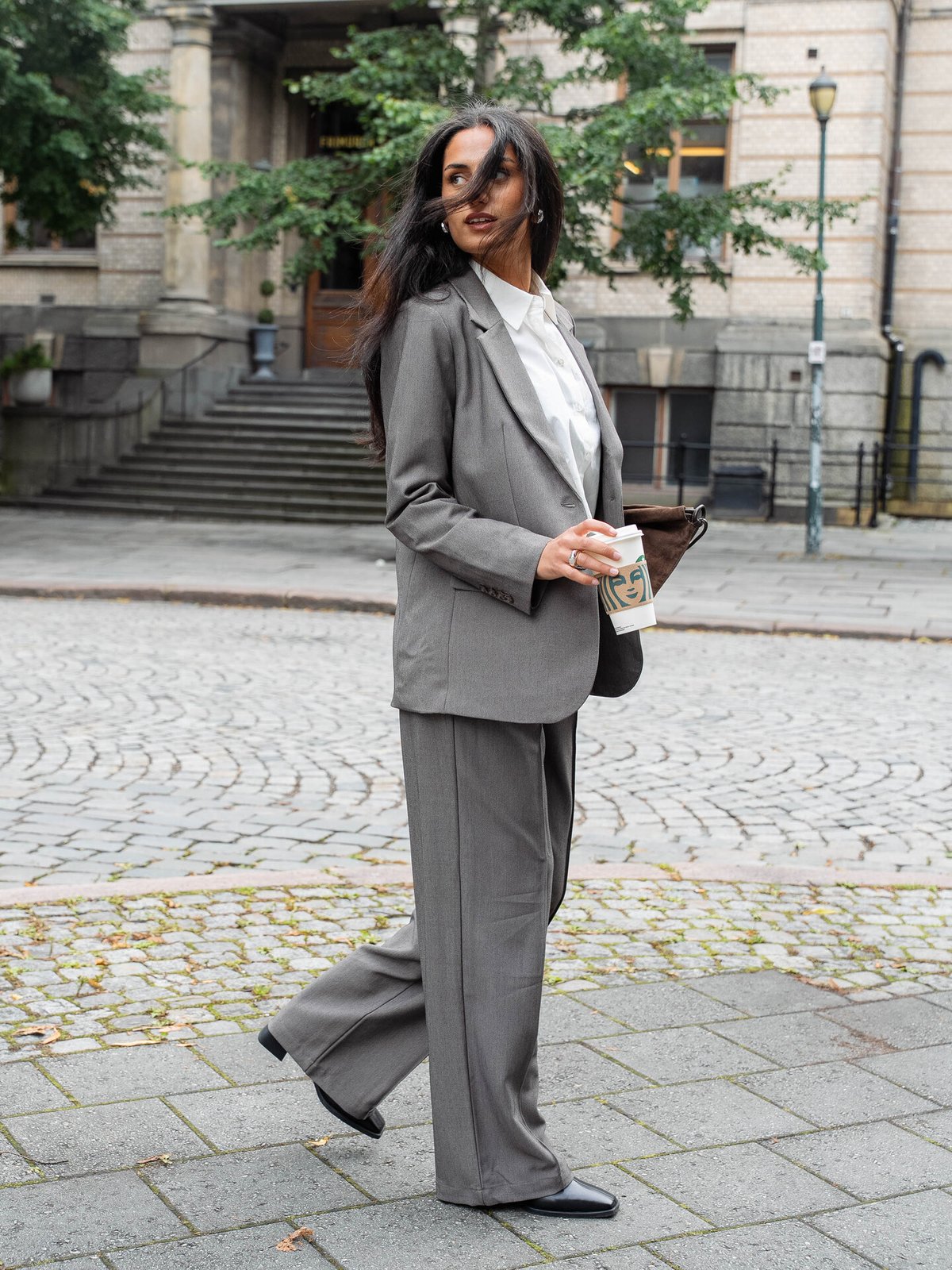 Y.A.S Reemaj Long Sleeve Blazer Grey Melange