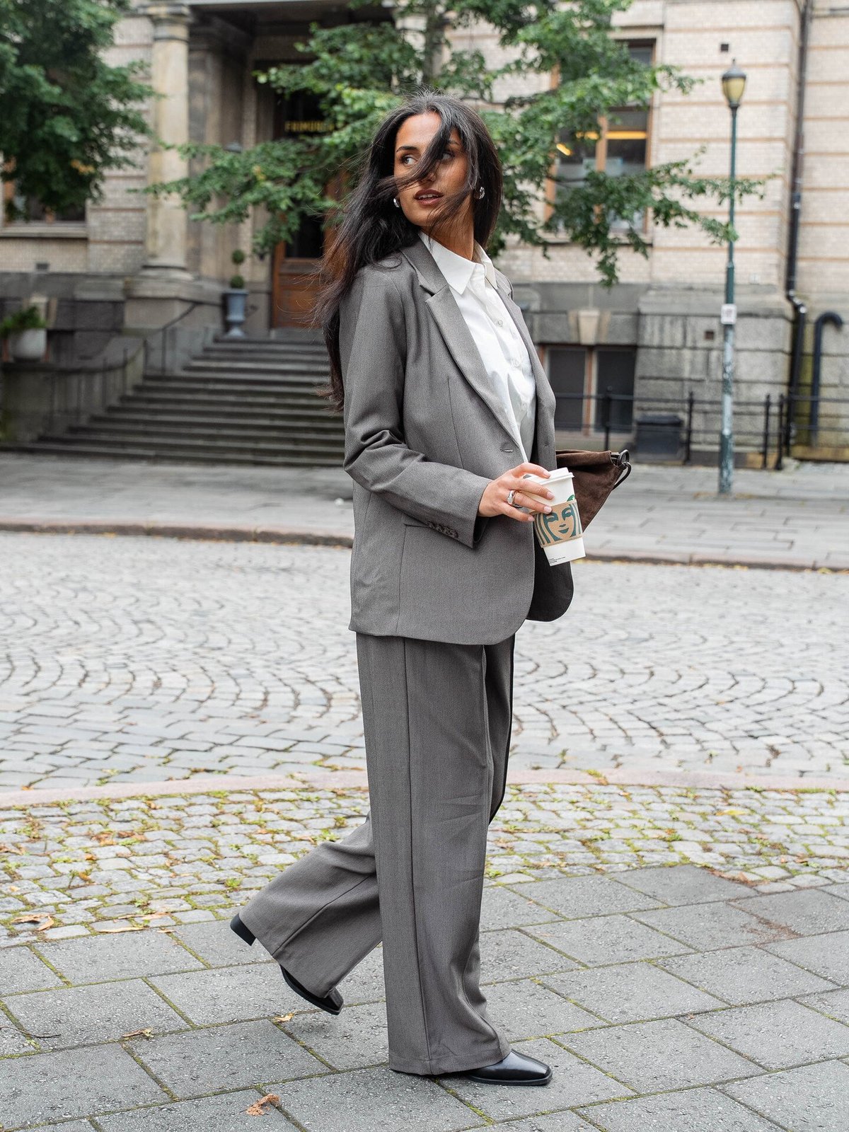 Y.A.S Reemaj Long Sleeve Blazer Grey Melange