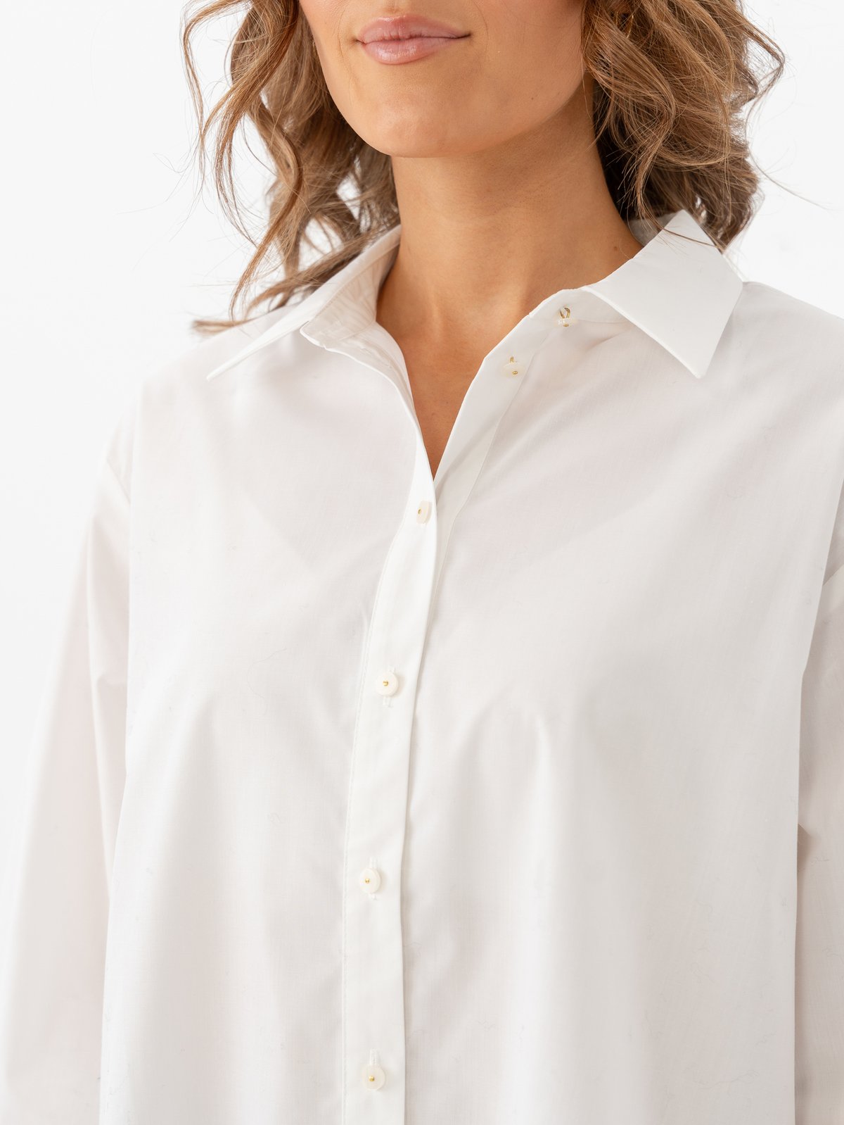 Y.A.S Ellie Long Sleeve Shirt Dress Star White