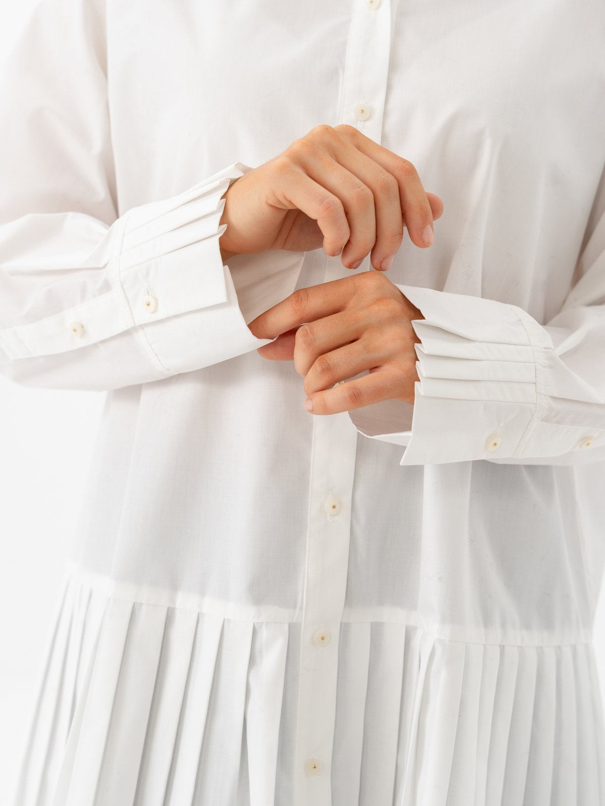 Y.A.S Ellie Long Sleeve Shirt Dress Star White