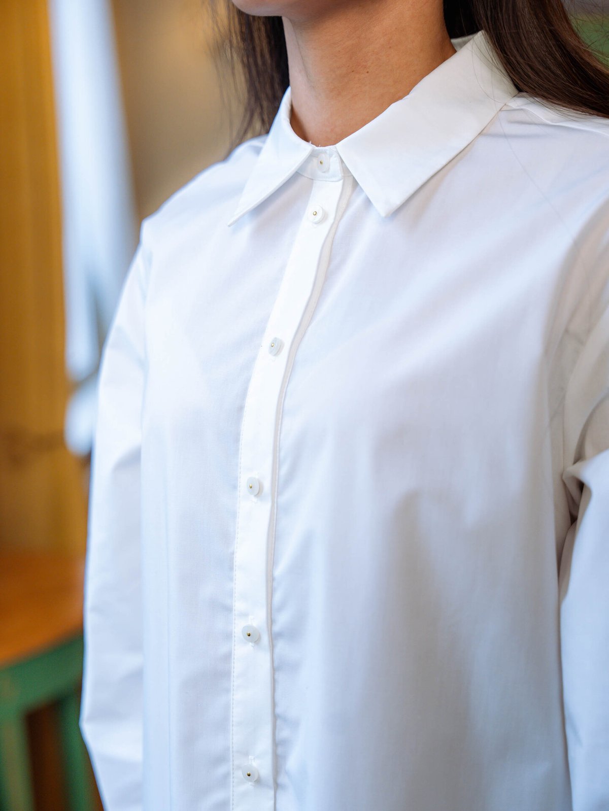 Y.A.S Ellie Long Sleeve Shirt Dress Star White