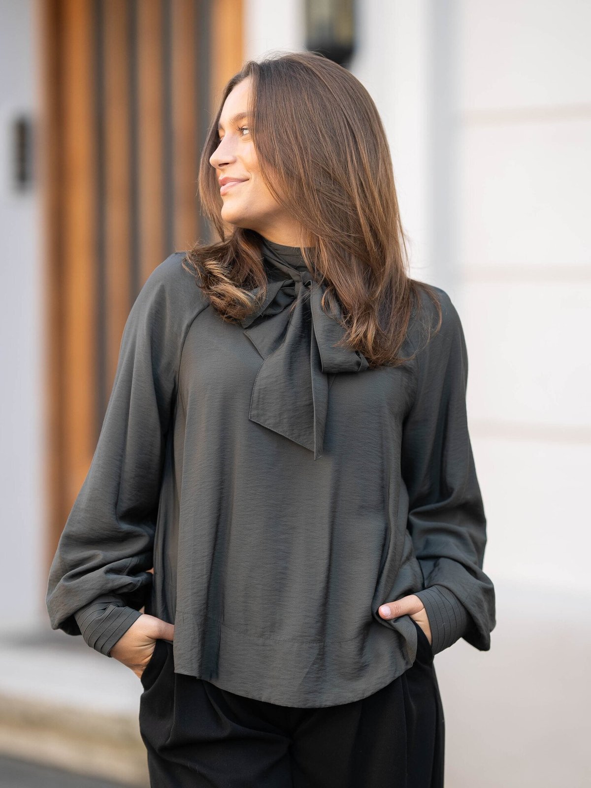 Y.A.S Nisina Long Sleeve Top Black Ink