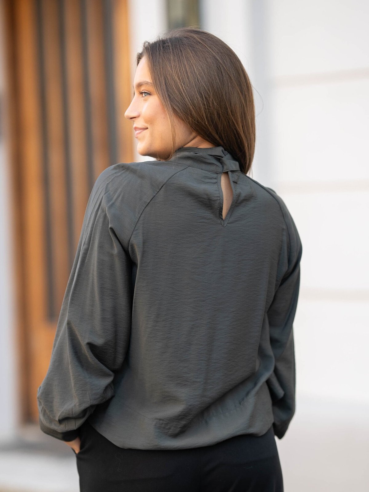 Y.A.S Nisina Long Sleeve Top Black Ink