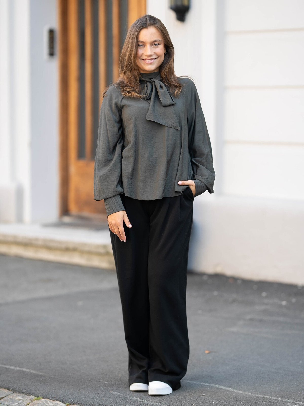 Y.A.S Nisina Long Sleeve Top Black Ink