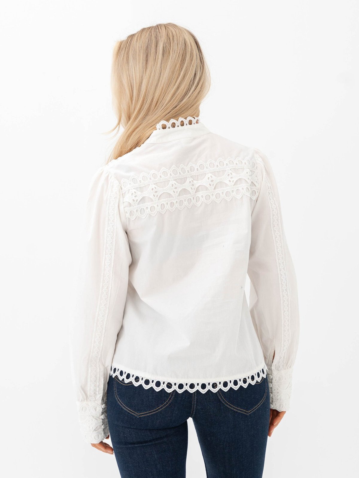 Y.A.S Jane Long Sleeve Shirt Star White
