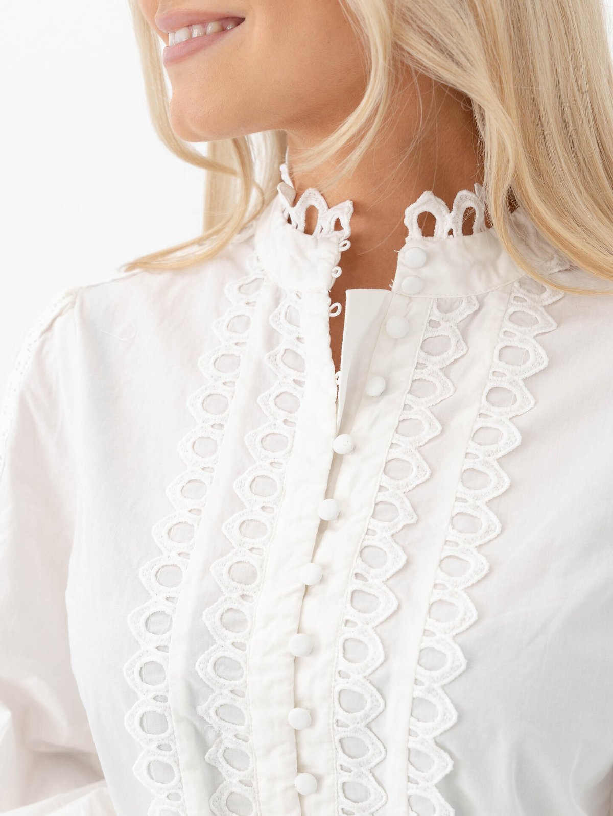 Y.A.S Jane Long Sleeve Shirt Star White