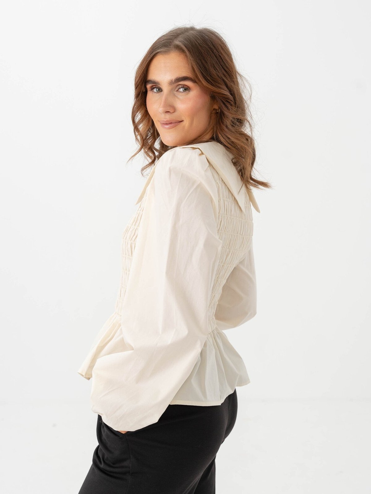 Y.A.S Roma Long Sleeve Top Birch