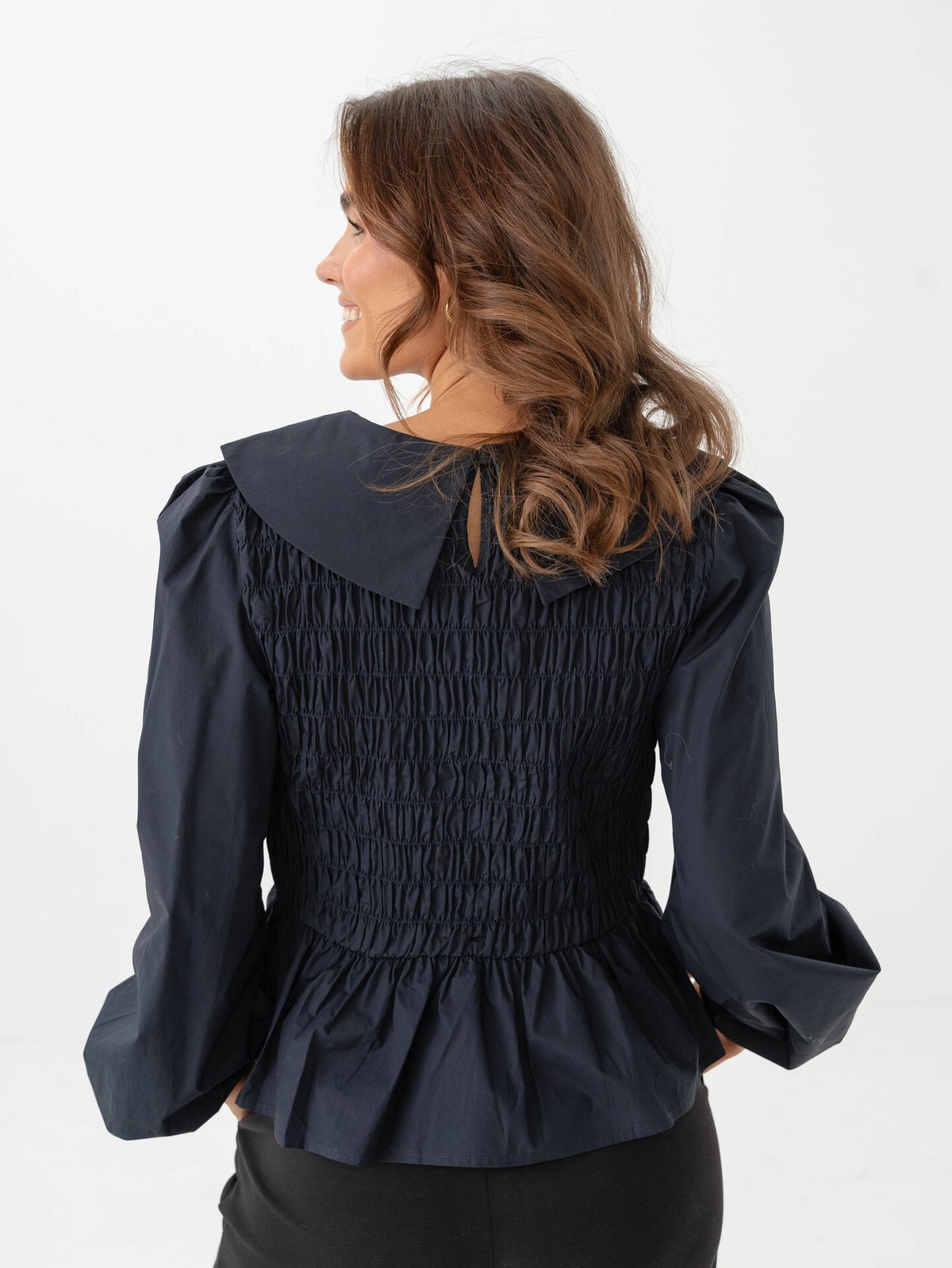 Y.A.S Roma Long Sleeve Top Navy Blazer