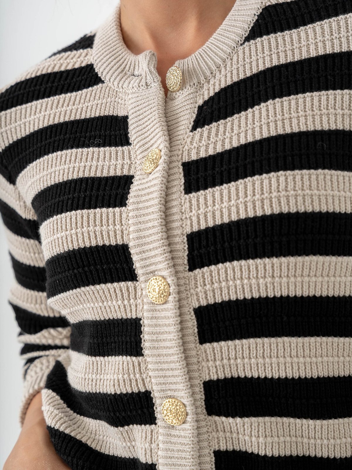 Y.A.S Sironi Long Sleeve Knit Cardigan Birch