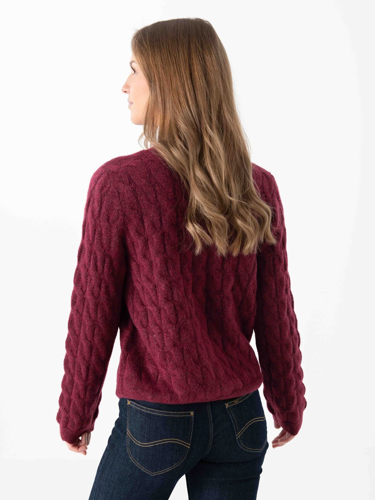 Y.A.S Bubera Long Sleeve Knit Cardigan Rhododendron