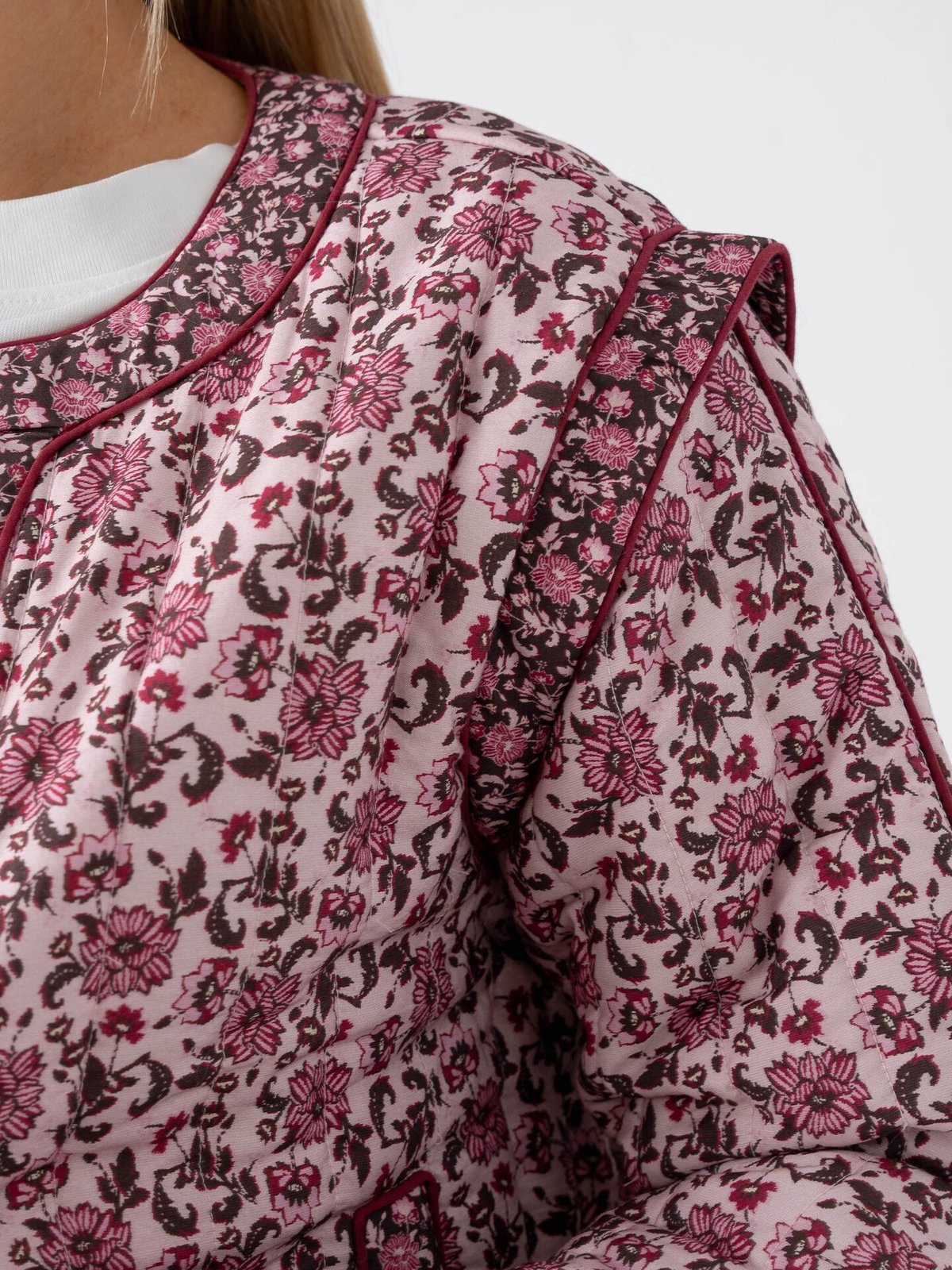 Y.A.S Paula Long Sleeve Padded Jacket Pristine Retriva Print