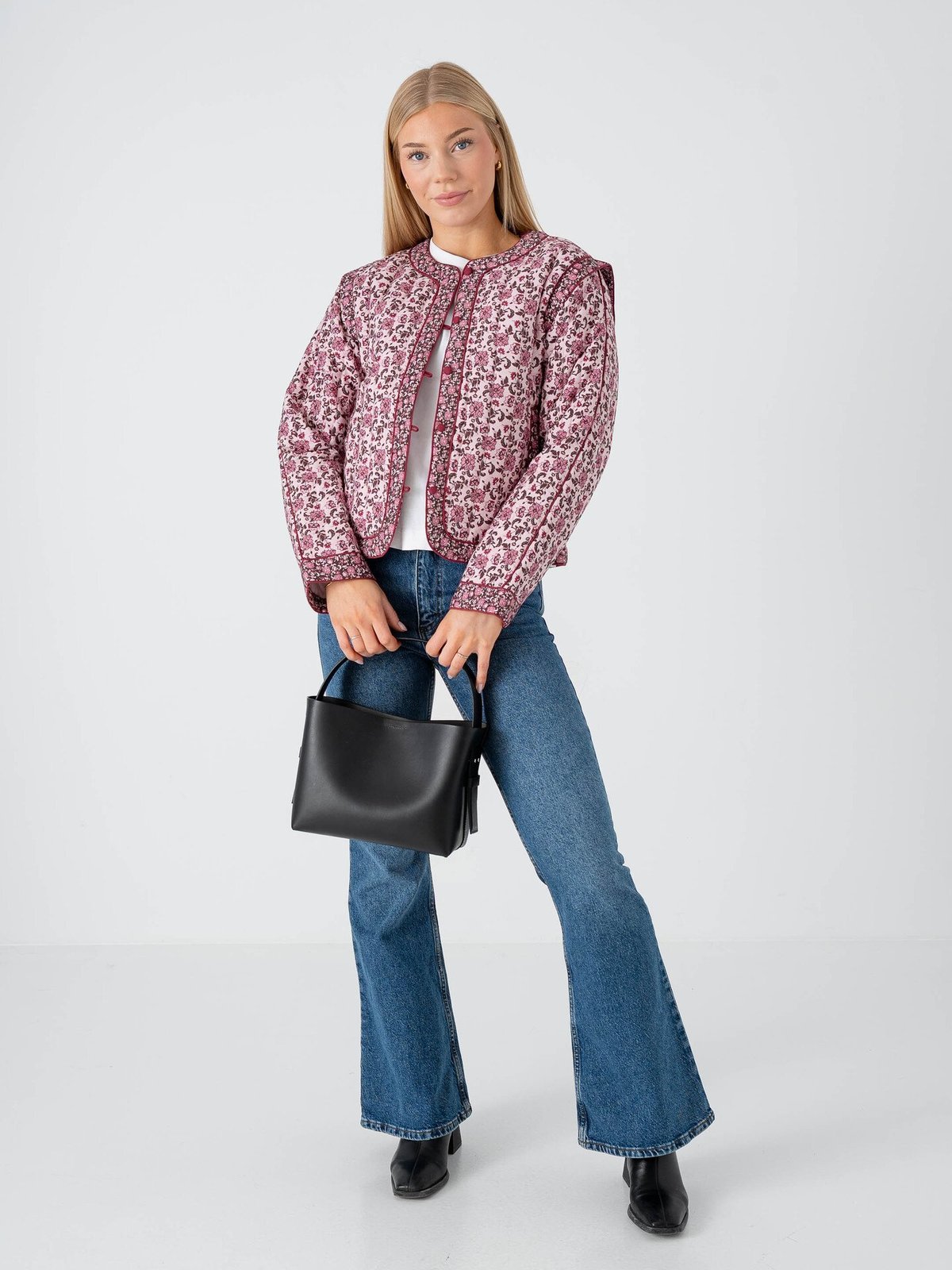 Y.A.S Paula Long Sleeve Padded Jacket Pristine Retriva Print