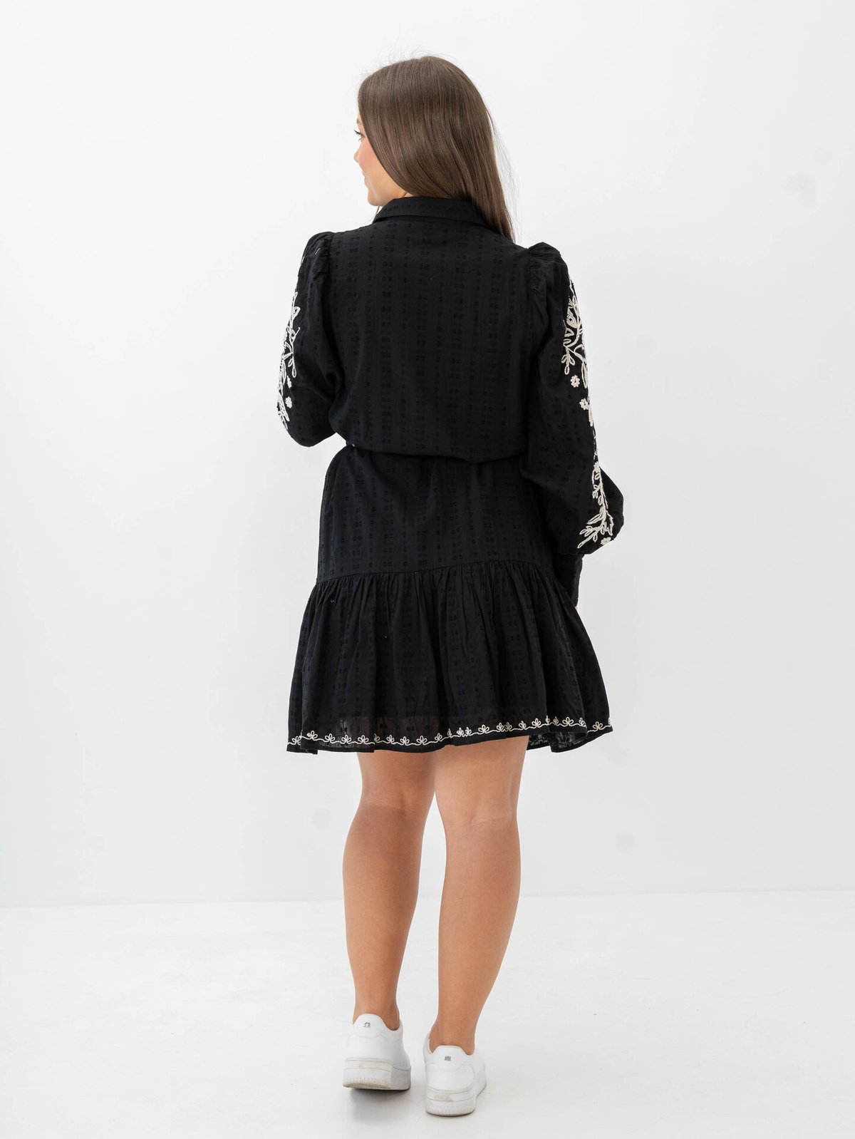 Y.A.S Zimea Long Sleeve Shirt Dress Black