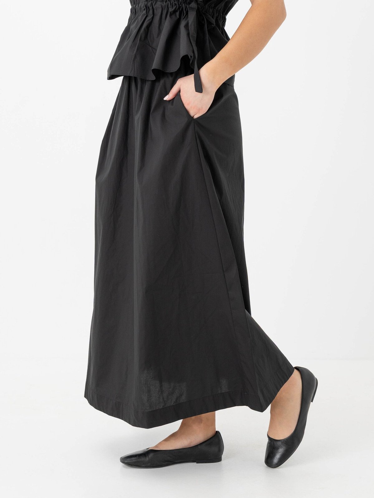 Y.A.S Ulea High Waist Long Skirt Black